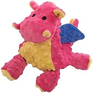 [NEW, SnS] $3.19 | goDog Bubble Plush Dragons Squeaky Dog Toy, Chew Guard Technology - Coral, Large at Amazon